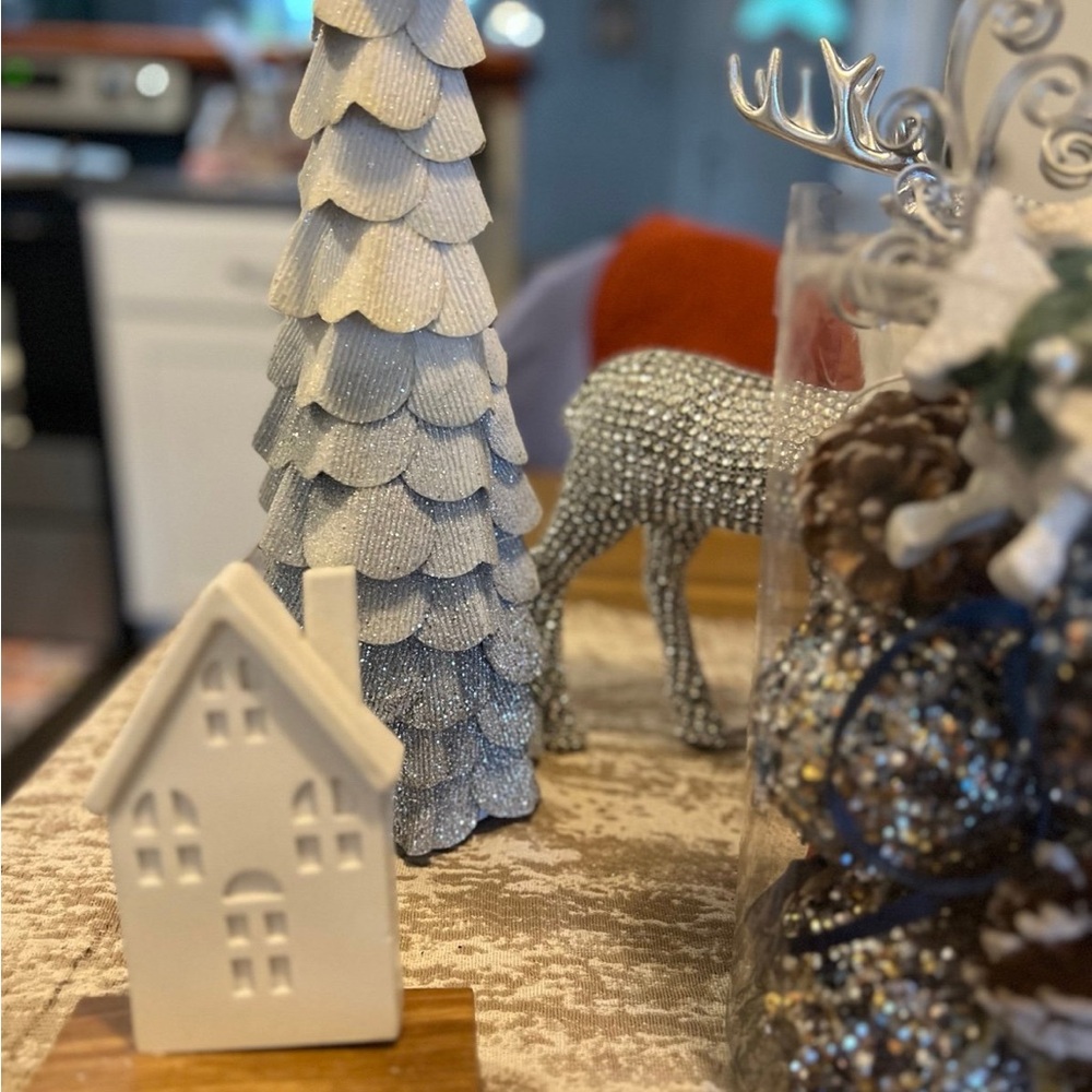 Sparkling Silver Holiday Decor Set